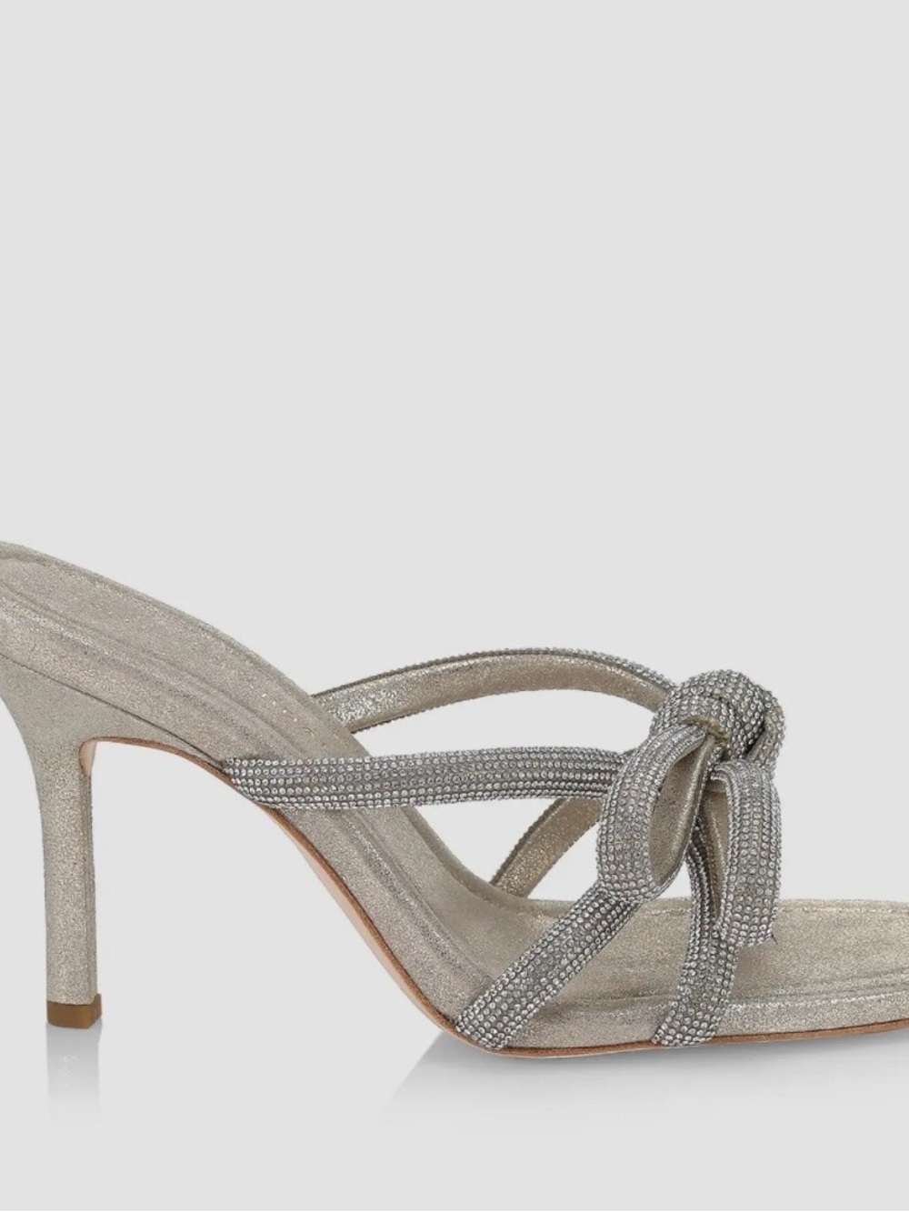 Loeffler Randall Bow Embellished Suede Mules